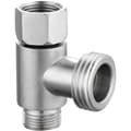 3-vejs 3/8\" og 1/2\" 3-vejs adapter T-stykke Rustfrit stål 3/8\" vandledning T-kobling Børstet nikkel-FA-