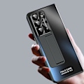 Miniatyrbild 3 av 5: Galaxy Z Fold 5 fodral med S Pen och S Pen-hållare, inbyggt skärmskydd och stativ för Samsung Galaxy Z Fold 5 - Blå