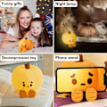 Miniatyrbillede 5 af 6: Pumpe Lampe, Natlampe, Silikon Fidget Legetøj, Pumpe Dekoration til Kontorbord og Hjem for Kvinder og Børn