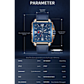 Miniatyrbild 3 av 6: Klockor för män Vattentät Läder Quartz Armbandsur Luminous Chronograph Datum Kalender Herrklocka RoseBlack