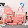 Pikkukuva 1 / 10: 5ST/ SET Reppu Koululaukku ROSA Pink