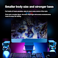 Miniatyrbild 4 av 5: PC-högtalare (7,5*6*6cm), Gaminghögtalare med coolt LED-ljus, USB-volymkontroll, PC-högtalare Tablet PC stereo gaminghögtalare