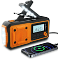 Miniatyrbilde 1 av 5: Nyeste nødradio, 4000mAh Power Bank Solar Handvev Radio, AM/FM/WB/og Alert Portable Weather Radio-WELLNGS-WELLNGS
