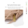 Miniatyrbillede 7 af 10: Crossbody-taske til kvinder PU-flettet ABRIKOS Apricot