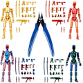 Miniatyrbillede 1 af 5: T13 Actionfigur, Titan 13 3D-trykt Actionfigur, Lucky 13 Actionfigur, Nova 13 Actionfigur Dummy 13 Actionfigur 4 Pack