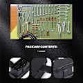 Miniatyrbilde 4 av 5: OBDII-forlengelse Dobbelkontakt Y-gren OBD OBD2 16-pins hann til hunn Kobling Flatt+Tynn for