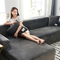 Miniatyrbillede 2 af 5: Nem at rengøre og udskifte tykt sofaovertræk i elastisk stof Beige