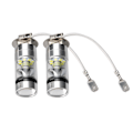Miniatyrbilde 1 av 5: 2 stk H3 6000K 100W LED 20-SMD Høy Effekt Dimkjøring DRL Pærer HID