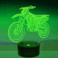Miniatyrbilde 3 av 5: 3D Motorsykkel Bil Nattlys LED Lampe Illusjon 16 Fargebytte Fjernkontroll Bord Skrivebordsdekorasjon Lamper Bursdagspresang Akrylbase USB Kabelleketøy