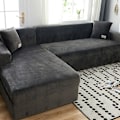 Miniatyrbillede 1 af 5: Nem at rengøre og udskifte tykke sofaovertræk i elastisk stof grey