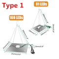 Miniatyrbillede 3 af 5: 3000W LED plantelyslampe fuldt spektrum LED justerbar 169-LED
