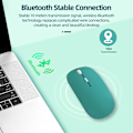 Miniatyrbilde 3 av 5: Bluetooth-mus for iPad Samsung MatePad Lenovo MiPad Android Windows Tablet Batteri Trådløs mus for bærbar datamaskin Dark Green