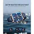 Miniatyrbild 5 av 5: Klockor för män Vattentät Läder Quartz Armbandsur Luminous Chronograph Datum Kalender Herrklocka RoseBlack