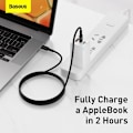 Miniatyrbild 3 av 9: Baseus 100W USB Type C till USB C PD-kabel Snabbladdning USB C svart black