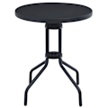 Pikkukuva 1 / 4: vidaXL Puutarhapöytä musta 80 cm teräs ja lasi black 11500