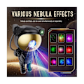 Miniatyrbilde 4 av 5: Stjerneprojektor Galaxy Nattlys - Astronaut Romprojektor, Stjernehimmel Taklampe Med Timer Fjernkontroll Black