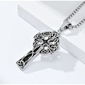 Pikkukuva 3 / 3: Vintage Celtic Knot Cross Titanium Steel Halsband