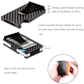 Miniatyrbillede 4 af 11: Kortholder i kulfiber RFID Sort - Julegave One size