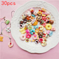 Pikkukuva 2 / 5: 30 kpl/setti Mini kakku lasi riipus DIY koriste Berlock Nec Multicolor