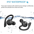 Pikkukuva 3 / 5: 20 tunnin toistoaika Uinti Vedenpitävät Bluetooth-kuulokkeet Dual Wear Langattomat urheilukuulokkeet Tws Ipx7-kuulokkeet Stereo musta Y