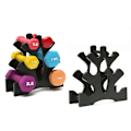 Miniatyrbillede 3 af 5: 3-lags Dumbbell Opbevaringsstativ Stativ Hjemmekontor Gym Dumbbell Black