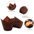 Miniatyrbilde 4 av 5: 150 stk Tulip Cupcake Baking Cups, Muffins Baking Liners Holdare