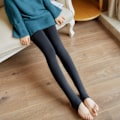 Miniatyrbilde 7 av 7: Vintervarme Leggings for Kvinner Tykke Fleece Leggings Transparent Blå Transparent Black with socks 220G