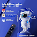 Miniatyrbillede 1 af 5: Astronaut Galaxy Star Projector Stjernehimmel Nattelys, Astronaut Lys Projektor med Nebula, Timer og Fjernbetjening, Bedste Gave til Børn og Voksne