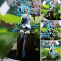 Miniatyrbillede 1 af 3: Sød Hatsune Miku Anime Figur Malet Pvc Tegneseriemodel Desktop Ornament Til Hjem Bil Kontor Indretning