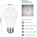 Miniatyrbild 4 av 5: E27 12V LED kallvit 6500K för camping, 75W halogenekvivalent, AC DC 12 Volt 24 Volt E27 LED-lampa för solpanel/garage/trädgård, ej dimbar 9 watts