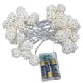 Miniatyrbilde 5 av 5: Batteridrevet 20 LED-strenger 20 rottingkuler julelys