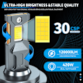 Miniatyrbild 3 av 6: -120000LM H7 LED Canbus Bilstrålkastare Super HB4 H11 H4 H1 9012 HB3 9005 9006 H8 Lampor Plug-N-Play Glödlampor 420W Billampa 9012(HIR2)
