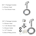 Miniatyrbillede 2 af 10: Bruseshower Toiletbidet Sprøjte Håndholdt Hane SET 2