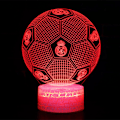 Miniatyrbilde 4 av 4: 3D Phantom Fotball Lampe Real Madrid 7 Farger LED Touch Bordlampe Soverom Nattlampe Gave Nasjonaldag