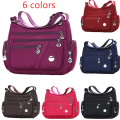 Miniatyrbilde 2 av 5: 6 farger vanntett nylon Mote kvinne enkel skulderveske Blu Blue one size