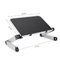 Miniatyrbild 7 av 8: Hopfällbart Laptopbord, Aluminium ergonomiskt stativ (vit) silver 875