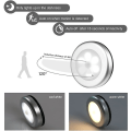 Miniatyrbild 3 av 5: Inomhus rörelsesensor nattlampa, LED batteridriven lampa, automatisk på/av 3 m lim (3 st, varmvitt)