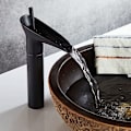 Miniatyrbilde 2 av 5: Basseng Blandebatteri Foss Blandebatteri Svart Retro Vanity Kran Br