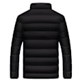 Miniatyrbillede 3 af 5: Mænds Vinterjakke Mænds Efterår & Vinter Solid Farve Langærmet Stribet Lynlås Bomuldsjakke Sort Grøn Black Green XL