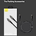 Miniatyrbilde 11 av 11: Baseus Tungsten Gold USB-C til USB-C kabel, 100W, 5A, 1m