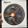 Miniatyrbillede 6 af 7: 1000 stk Rundt Puslespil Universum Solsystem Planet med Sol Jorden Børn Voksen Legetøj