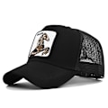 Pikkukuva 1 / 3: Hevonen Eläin Kirjailtu Baseball-lippis Mesh Trucker Hat Black