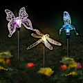 Miniatyrbillede 1 af 5: 3-pak sommerfugl, kolibri, guldsmed, solcellelamper med LED-solenergi til haven