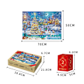 Miniatyrbillede 5 af 5: Adventskalender 2023 puslespil, 1008 brikker 24 dages jule nedtælling adventskalendere, julegaveidé til børn V Christmas puzzle blind box