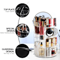 Miniatyrbillede 2 af 5: Roterende Makeup Stativ Organizer transparent 745