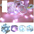 Miniatyrbild 3 av 5: LED rosa ljusslinga dekorativa ljusslingor i sovrummet (h