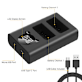 Miniatyrbild 3 av 5: En-el25 Enel25 Enel25b Batteri LED-laddare för Z50 Zfc Z 50 Z Fc Nikon Kamera Uppladdningsbart Li-ion-batteri
