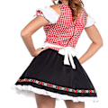 Miniatyrbild 5 av 5: Tysk Oktoberfestdräkt för kvinnor Dirndl Traditionell bayersk ölkarneval Fraulein Cosplay Maid Dress Outfit -hg Rosa Pink S