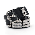 Miniatyrbilde 1 av 5: Dames Belte Punk Hardware Jeans Belte Kvadrat Perler Nitter Belte Svart B-black