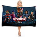 Miniatyrbilde 1 av 2: Roblox Mikrofiber Badehåndkle Strand Ferie Camping for Voksne Barn C C 75*150cm